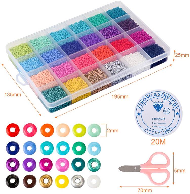 Perles Poney Loisirs Créatifs avec Boîte de Rangement