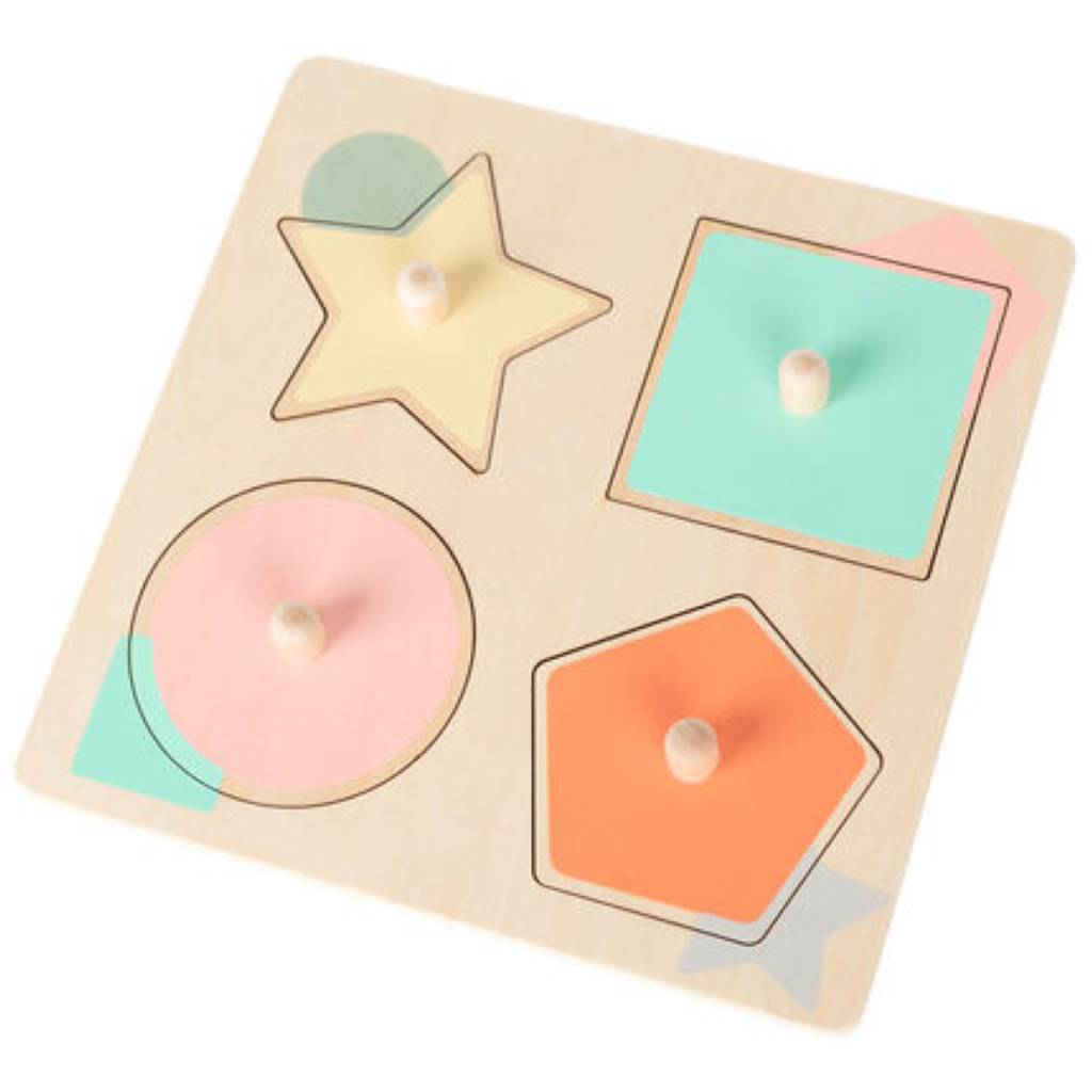 Puzzle en bois Crazy Colors 5pcs - Prémaman