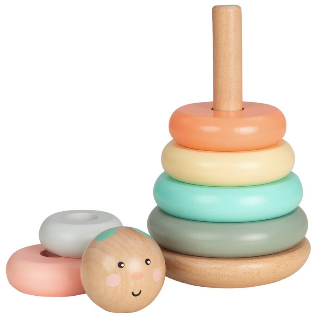 Jouet tour à empiler en bois Crazy Colors - Prémaman