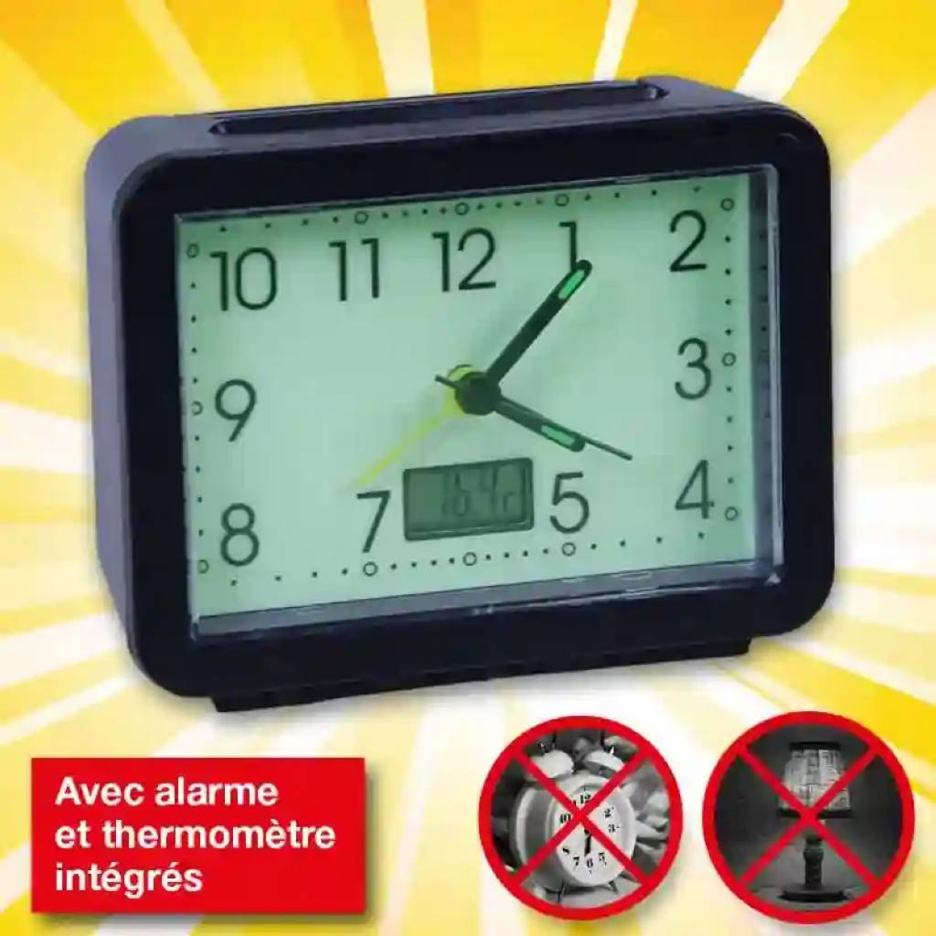 Réveil luminescent + thermomètre